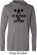 Mens Fitness Shirt I Rather Be Lifting Lightweight Hoodie Tee