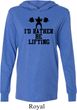 Mens Fitness Shirt I Rather Be Lifting Lightweight Hoodie Tee