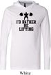 Mens Fitness Shirt I Rather Be Lifting Lightweight Hoodie Tee