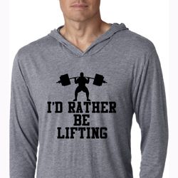 Mens Fitness Shirt I Rather Be Lifting Lightweight Hoodie Tee T-Shirt Mens Fitness Shirt I Rather Be Lifting Lightweight Hoodie Tee T-Shirt