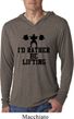 Mens Fitness Shirt I Rather Be Lifting Lightweight Hoodie Tee T-Shirt