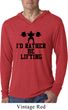 Mens Fitness Shirt I Rather Be Lifting Lightweight Hoodie Tee T-Shirt