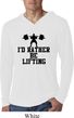 Mens Fitness Shirt I Rather Be Lifting Lightweight Hoodie Tee T-Shirt
