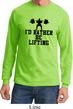 Mens Fitness Shirt I Rather Be Lifting Long Sleeve Tee T-Shirt