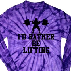 Mens Fitness Shirt I Rather Be Lifting Long Sleeve Tie Dye Tee T-shirt Mens Fitness Shirt I Rather Be Lifting Long Sleeve Tie Dye Tee T-shirt