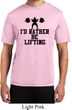 Mens Fitness Shirt I Rather Be Lifting Moisture Wicking Tee T-Shirt