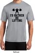 Mens Fitness Shirt I Rather Be Lifting Moisture Wicking Tee T-Shirt