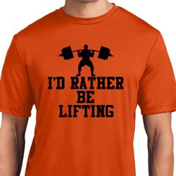 Mens Fitness Shirt I Rather Be Lifting Moisture Wicking Tee T-Shirt Mens Fitness Shirt I Rather Be Lifting Moisture Wicking Tee T-Shirt