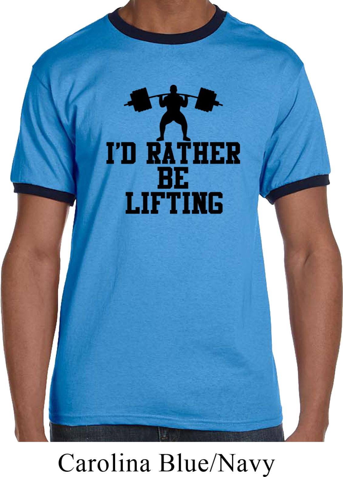 Mens Fitness Shirt I Rather Be Lifting Ringer Tee TShirt I Rather Be