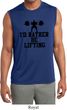 Mens Fitness Shirt I Rather Be Lifting Sleeveless Moisture Wicking Tee