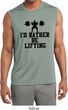 Mens Fitness Shirt I Rather Be Lifting Sleeveless Moisture Wicking Tee