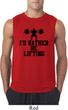 Mens Fitness Shirt I Rather Be Lifting Sleeveless Tee T-Shirt
