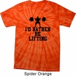 Mens Fitness Shirt I Rather Be Lifting Spider Tie Dye Tee T-shirt