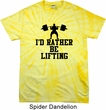 Mens Fitness Shirt I Rather Be Lifting Spider Tie Dye Tee T-shirt