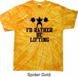 Mens Fitness Shirt I Rather Be Lifting Spider Tie Dye Tee T-shirt