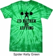Mens Fitness Shirt I Rather Be Lifting Spider Tie Dye Tee T-shirt