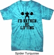 Mens Fitness Shirt I Rather Be Lifting Spider Tie Dye Tee T-shirt