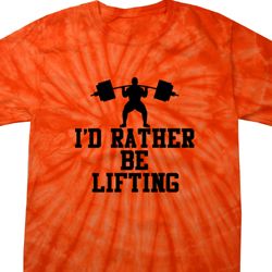 Mens Fitness Shirt I Rather Be Lifting Spider Tie Dye Tee T-shirt Mens Fitness Shirt I Rather Be Lifting Spider Tie Dye Tee T-shirt