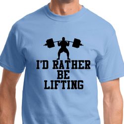 Mens Fitness Shirt I Rather Be Lifting Tee T-Shirt Mens Fitness Shirt I Rather Be Lifting Tee T-Shirt