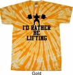 Mens Fitness Shirt I Rather Be Lifting Twist Tie Dye Tee T-shirt