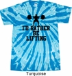 Mens Fitness Shirt I Rather Be Lifting Twist Tie Dye Tee T-shirt