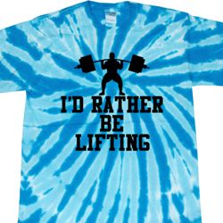 Mens Fitness Shirt I Rather Be Lifting Twist Tie Dye Tee T-shirt Mens Fitness Shirt I Rather Be Lifting Twist Tie Dye Tee T-shirt
