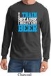 Mens Fitness Shirt I Train For Beer Long Sleeve Tee