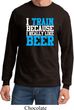 Mens Fitness Shirt I Train For Beer Long Sleeve Tee