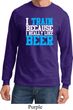 Mens Fitness Shirt I Train For Beer Long Sleeve Tee