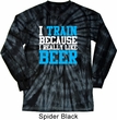 Mens Fitness Shirt I Train For Beer Long Sleeve Tie Dye Tee T-shirt