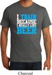 Mens Fitness Shirt I Train For Beer Organic Tee T-Shirt