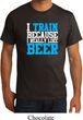 Mens Fitness Shirt I Train For Beer Organic Tee T-Shirt