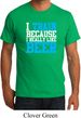 Mens Fitness Shirt I Train For Beer Organic Tee T-Shirt