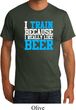Mens Fitness Shirt I Train For Beer Organic Tee T-Shirt