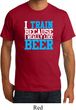 Mens Fitness Shirt I Train For Beer Organic Tee T-Shirt