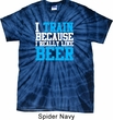 Mens Fitness Shirt I Train For Beer Spider Tie Dye Tee T-shirt