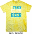 Mens Fitness Shirt I Train For Beer Spider Tie Dye Tee T-shirt