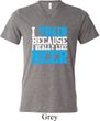 Mens Fitness Shirt I Train For Beer Tri Blend V-neck Tee
