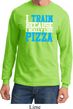 Mens Fitness Shirt I Train For Pizza Long Sleeve Tee