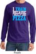 Mens Fitness Shirt I Train For Pizza Long Sleeve Tee
