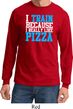 Mens Fitness Shirt I Train For Pizza Long Sleeve Tee