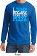Mens Fitness Shirt I Train For Pizza Long Sleeve Tee