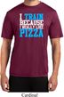 Mens Fitness Shirt I Train For Pizza Moisture Wicking Tee
