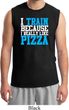 Mens Fitness Shirt I Train For Pizza Muscle Tee T-Shirt