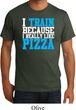 Mens Fitness Shirt I Train For Pizza Organic Tee T-Shirt