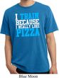 Mens Fitness Shirt I Train For Pizza Pigment Dyed Tee T-Shirt