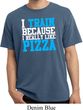 Mens Fitness Shirt I Train For Pizza Pigment Dyed Tee T-Shirt