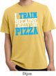 Mens Fitness Shirt I Train For Pizza Pigment Dyed Tee T-Shirt