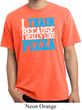 Mens Fitness Shirt I Train For Pizza Pigment Dyed Tee T-Shirt