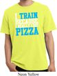 Mens Fitness Shirt I Train For Pizza Pigment Dyed Tee T-Shirt